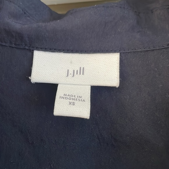 J. Jill collared shirt navy XS - Picture 2 of 6